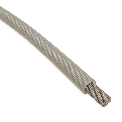 Трос стальной в ПВХ оплетке 6 мм DIN 3055